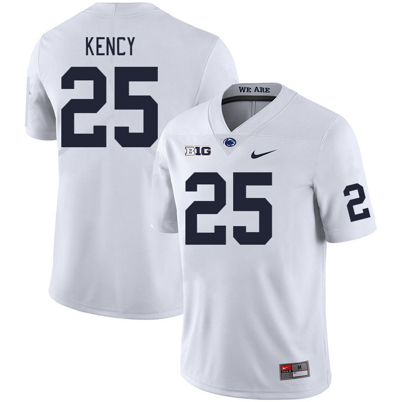 Men #25 DK Kency Penn State Nittany Lions College Football Jerseys Stitched Sale-White - Click Image to Close